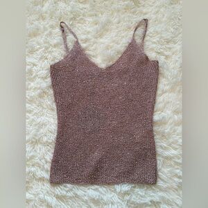 White Fox “Love Galore” Sequin Knit Top